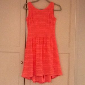 Fluorescent coral Lily Pulitzer skater dress (XS)